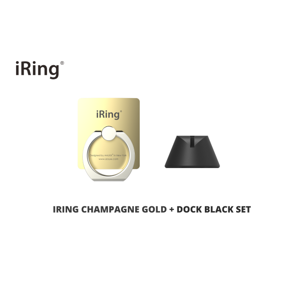 IRING CHAMPAGNE GOLD + DOCK BLACK SET