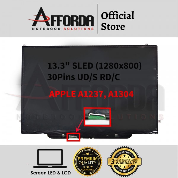 13.3" SLIM LED SCREEN FOR APPLE A1237 / A1304